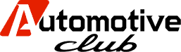 Logo with a red stylized “A” followed by the black text “utomotive club” on a light background, perfect for representing your brand in the About Us section.