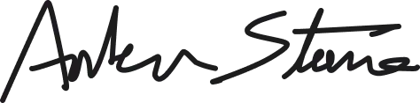 A handwritten black ink signature on a light gray background adds a personal touch, reflecting the authenticity of our About Us story.
